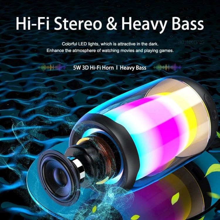 NBY8893 Pulsating Colorful Portable Stereo Bluetooth Speaker(White) - free shipping - PMC TechLife - Order now!