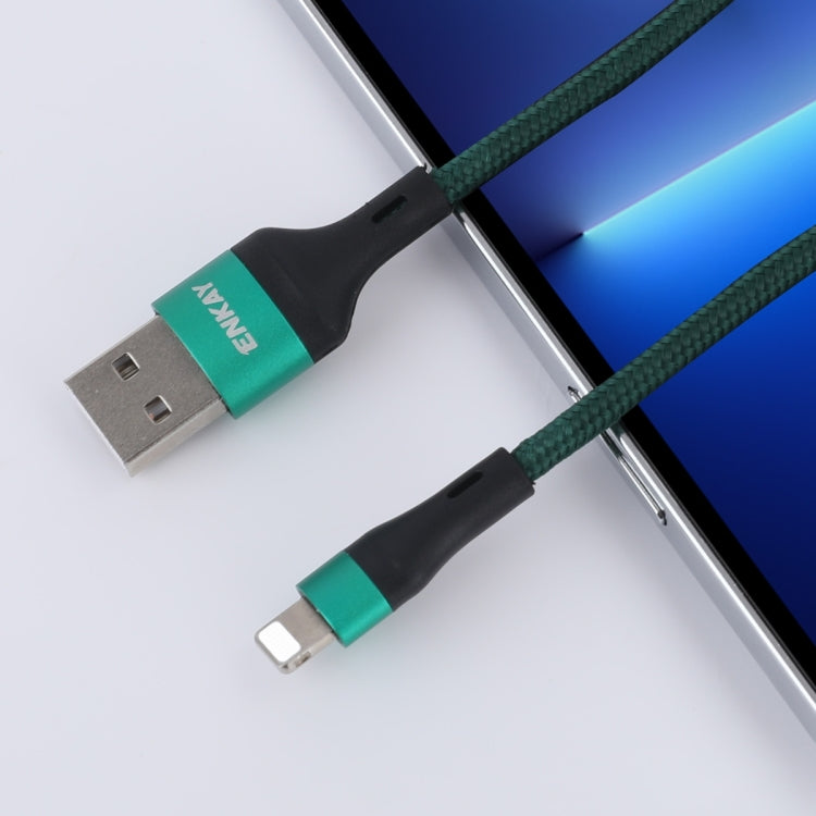 ENKAY ENK-CB118 1m USB 3.0 to 8 Pin 3A Fast Charging Sync Data Cable(Grey) - Normal Style Cable by ENKAY | Online Shopping South Africa | PMC Jewellery