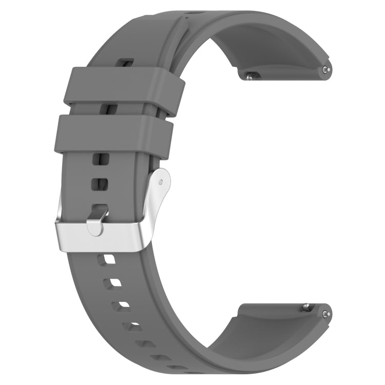 Protruding Head Silicone Strap Silver Buckle For Samsung Galaxy Watch Active2 40mm/44mm 20mm(Gray) - Watch Bands by PMC TechLife | Online Shopping South Africa | PMC TechLife | Buy Now Pay Later Mobicred