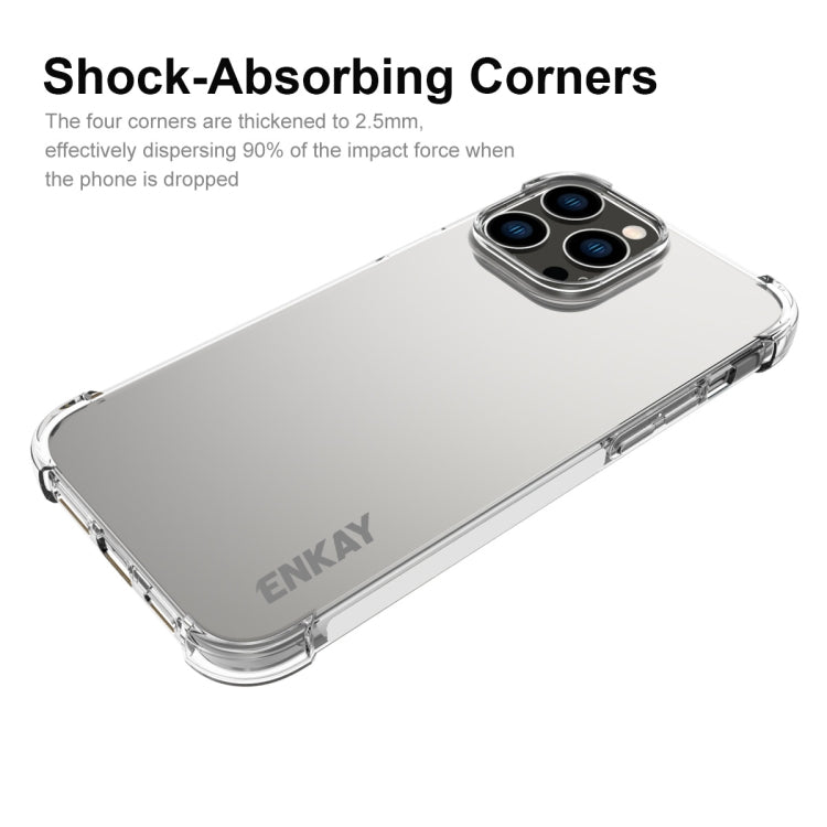For iPhone 14 Pro ENKAY Clear TPU Shockproof Phone Case - iPhone 14 Pro Cases by ENKAY | Online Shopping South Africa | PMC TechLife | Buy Now Pay Later Mobicred