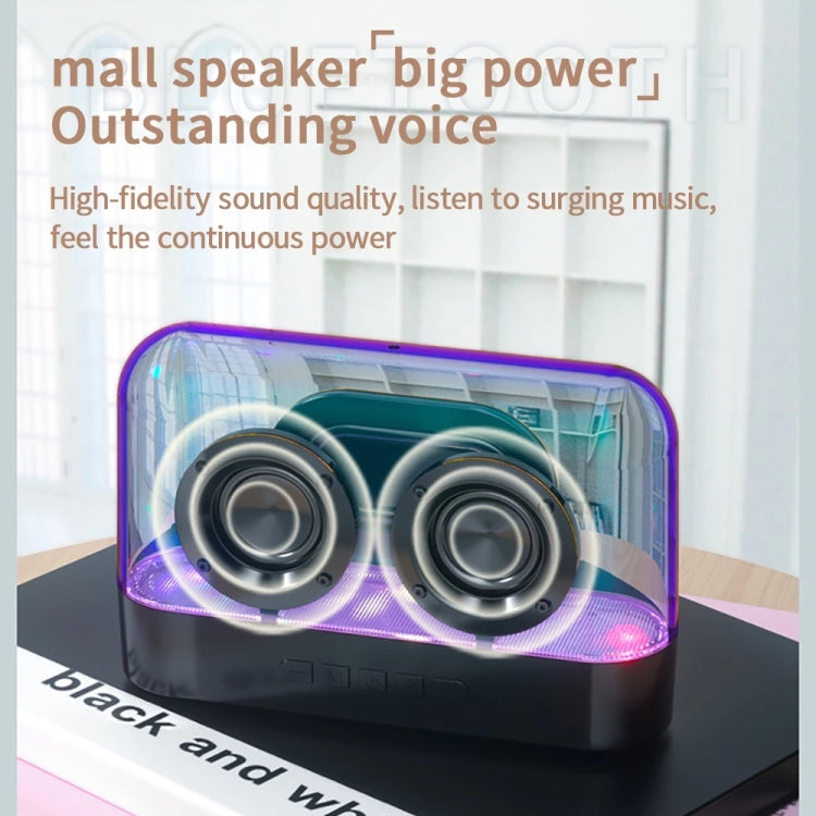 K9 Transparent RGB Portable Wireless Bluetooth Speaker Support AUX FM TF Card(White) - Desktop Speaker by PMC TechLife | Online Shopping South Africa | PMC TechLife