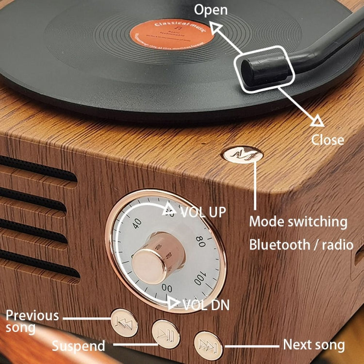 T15 Vinyl Atomic Bluetooth Retro Wireless Audio Desktop Speaker - Desktop Speaker by PMC TechLife | Online Shopping South Africa | PMC TechLife