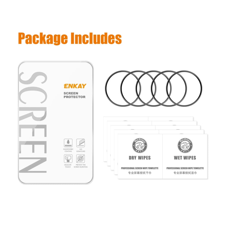 5 PCS For Xiaomi Watch S1 Pro ENKAY 3D Full Coverage Screen Protector Film - Screen Protector by ENKAY | Online Shopping South Africa | PMC TechLife | Buy Now Pay Later Mobicred