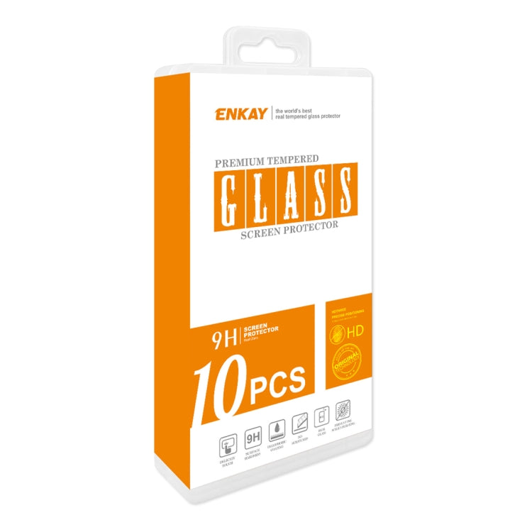 For Xiaomi Poco M5 10pcs ENKAY Full Glue 0.26mm 9H 2.5D Tempered Glass Full Film -  by ENKAY | Online Shopping South Africa | PMC Jewellery