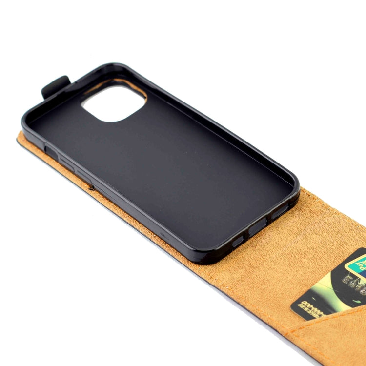 For iPhone 14 Vertical Flip Leather Phone Case with Card Slot(Black) - iPhone 14 Cases by PMC TechLife | Online Shopping South Africa | PMC TechLife