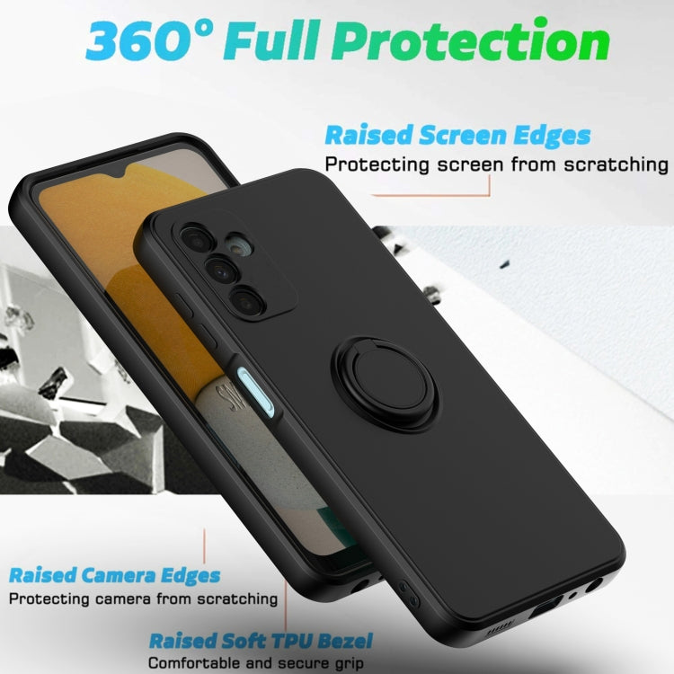 Ring Kickstand Silicone Phone Case For Samsung Galaxy A14 5G(Army Green) - Galaxy Phone Cases by PMC Jewellery | Online Shopping South Africa | PMC Jewellery