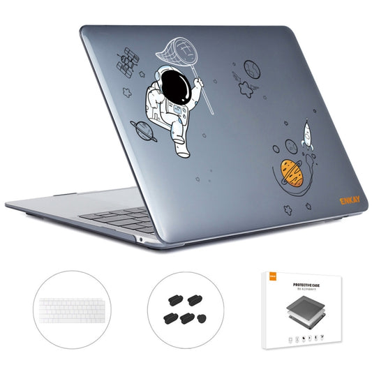 For MacBook Air 13.3 2018 A1932 ENKAY Hat-Prince 3 in 1 Spaceman Pattern Laotop Protective Crystal Case with TPU Keyboard Film / Anti-dust Plugs, Version:EU(Spaceman No.2) - MacBook Air Cases by ENKAY | Online Shopping South Africa | PMC Jewellery | Buy Now Pay Later Mobicred