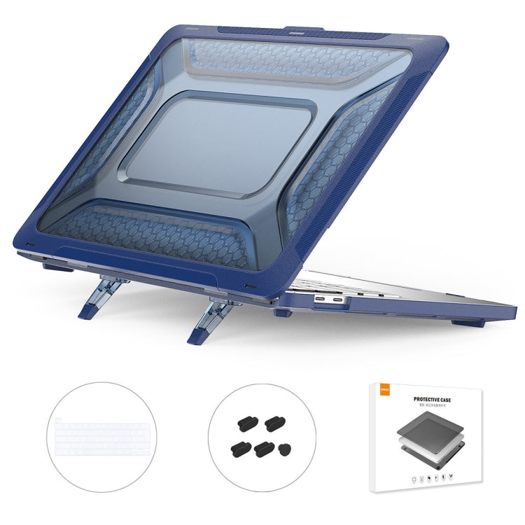 For MacBook Pro 13.3 A2251/A2289/A2338 ENKAY Hat-Prince 3 in 1 Protective Bracket  Case Cover Hard Shell with TPU Keyboard Film / Anti-dust Plugs, Version:EU(Blue) - MacBook Pro Cases by ENKAY | Online Shopping South Africa | PMC Jewellery | Buy Now Pay Later Mobicred