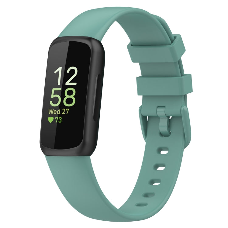 For Fitbit Inspire 3 Solid Color Silicone Watch Band, Size:L(Green) - free shipping - PMC TechLife - Order now!