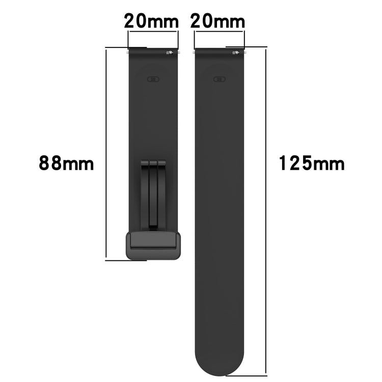 Compatible with Garmin Venu Sq 2 20mm Solid Color Magnetic Clasp Silicone Watch Band(Army Green) - free shipping - PMC TechLife - Order now!