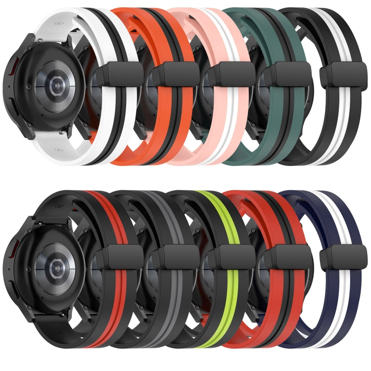 For Amazfit GTS 2 Mini 20mm Folding Magnetic Clasp Silicone Watch Band(Black+Red) - free shipping - PMC TechLife - Order now!