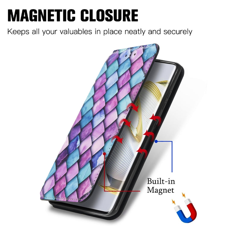 For Huawei Nova 10 CaseNeo Colorful Magnetic Leather Phone Case(Purple Scales) - Huawei Cases by PMC Jewellery | Online Shopping South Africa | PMC Jewellery