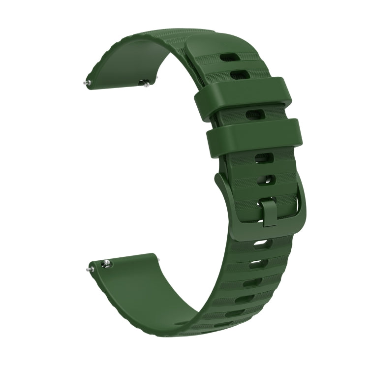 For Amazfit GTS 3 20mm Wavy Dot Pattern Solid Color Silicone Watch Band(Army Green) - free shipping - PMC TechLife - Order now!