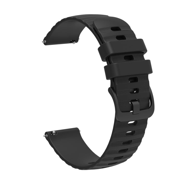For Amazfit GTS 2 Mini 20mm Wavy Dot Pattern Solid Color Silicone Watch Band(Black) - free shipping - PMC TechLife - Order now!
