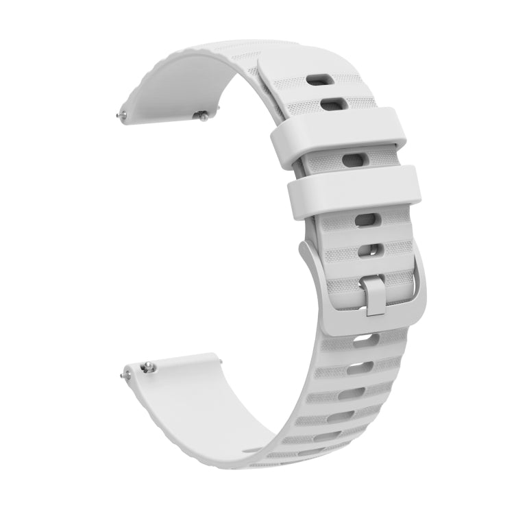 For Amazfit GTS 2 20mm Wavy Dot Pattern Solid Color Silicone Watch Band(White) - free shipping - PMC TechLife - Order now!