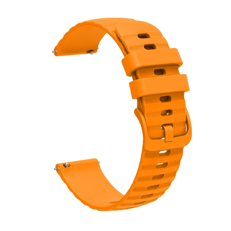 For Amazfit Pop Pro 20mm Wavy Dot Pattern Solid Color Silicone Watch Band(Yellow) - free shipping - PMC TechLife - Order now!