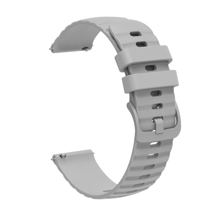For Huawei Watch GT Runner 22mm Wavy Dot Pattern Solid Color Silicone Watch Band(Grey) - free shipping - PMC TechLife - Order now!