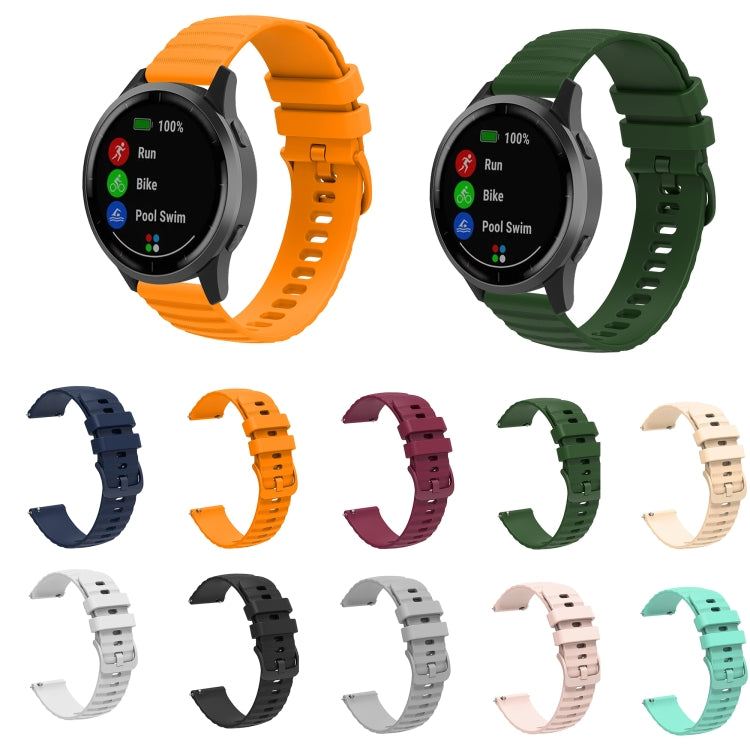 For Huawei Watch 3 22mm Wavy Dot Pattern Solid Color Silicone Watch Band(Pink) - free shipping - PMC TechLife - Order now!