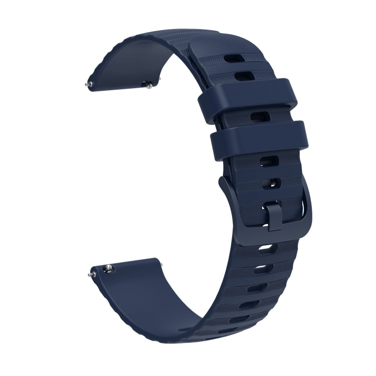 For Honor Magic Watch 2 46mm 22mm Wavy Dot Pattern Solid Color Silicone Watch Band(Navy Blue) - free shipping - PMC TechLife - Order now!
