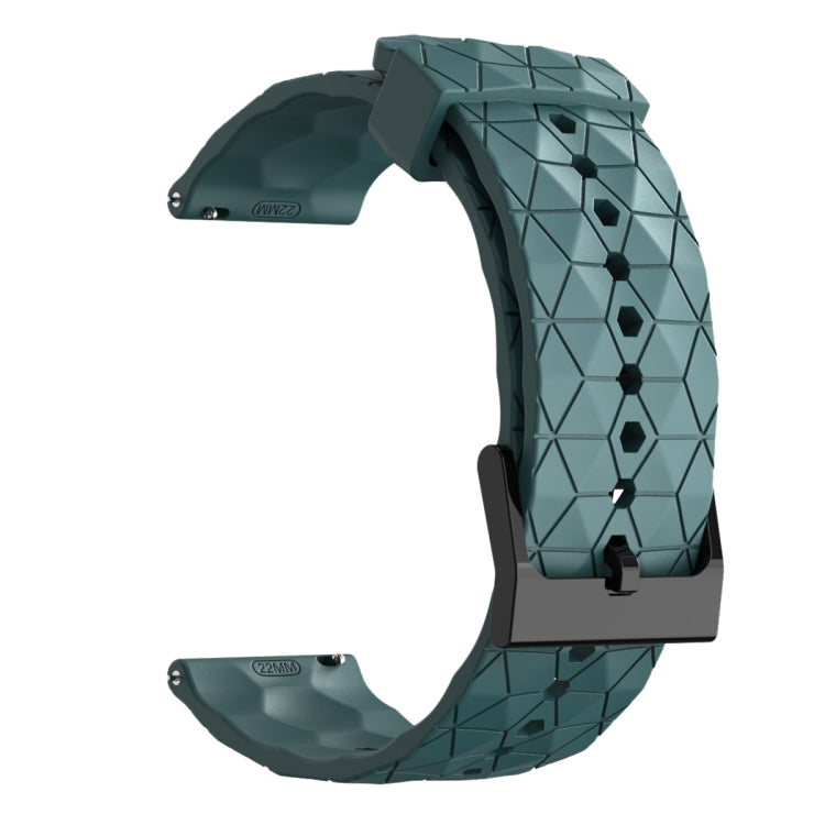 For Honor MagicWatch2 42mm 20mm Football Pattern Solid Color Silicone Watch Band(Rock Cyan) - free shipping - PMC TechLife - Order now!