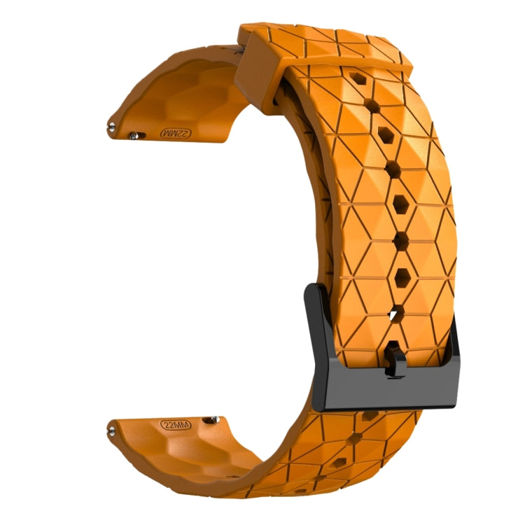 For Amazfit GTR 3 Pro 22mm Football Pattern Solid Color Silicone Watch Band(Yellow) - free shipping - PMC TechLife - Order now!