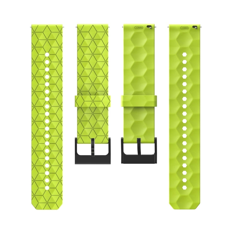 For Amazfit GTR 3 Pro 22mm Football Pattern Solid Color Silicone Watch Band(Yellow) - free shipping - PMC TechLife - Order now!