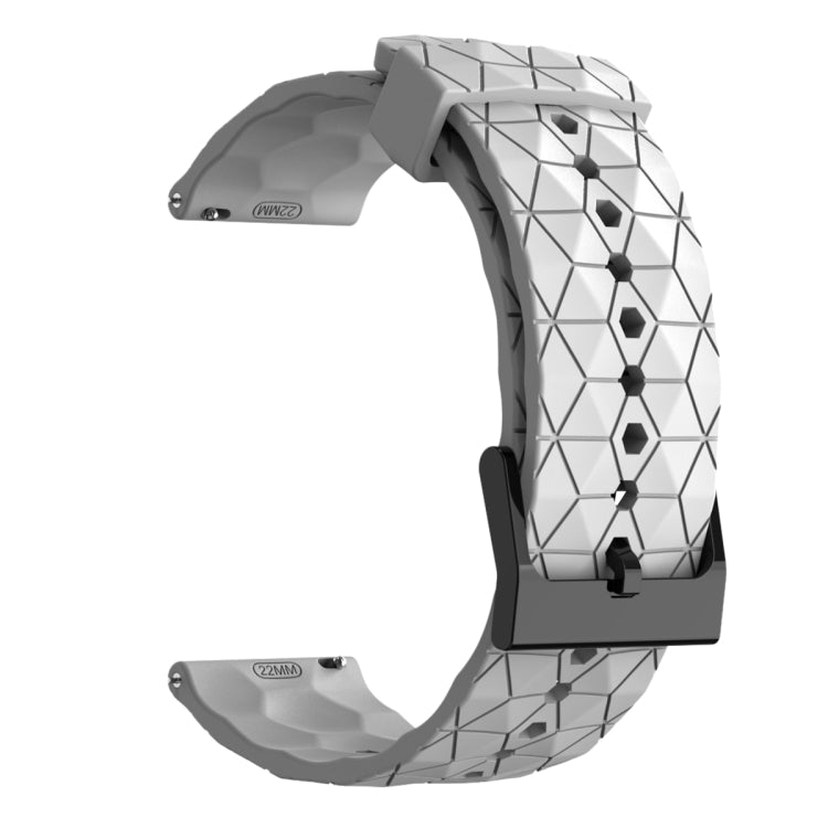 For Amazfit 3 22mm Football Pattern Solid Color Silicone Watch Band(White) - free shipping - PMC TechLife - Order now!