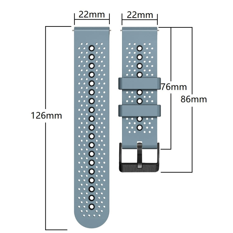 For Amazfit 3 22mm Perforated Two-Color Silicone Watch Band(Lime+Black) - free shipping - PMC TechLife - Order now!