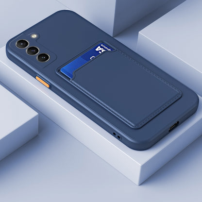 For Samsung Galaxy A34 5G Skin Feel Card TPU Contrast Color Button Phone Case(Dark Blue) - Galaxy Phone Cases by PMC Jewellery | Online Shopping South Africa | PMC Jewellery