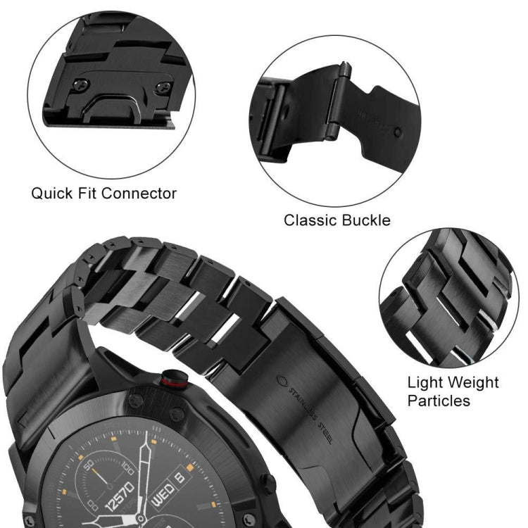 Compatible with Garmin Fenix 3 Sapphire 26mm Titanium Alloy Quick Release Watch Band(Black) - free shipping - PMC TechLife - Order now!