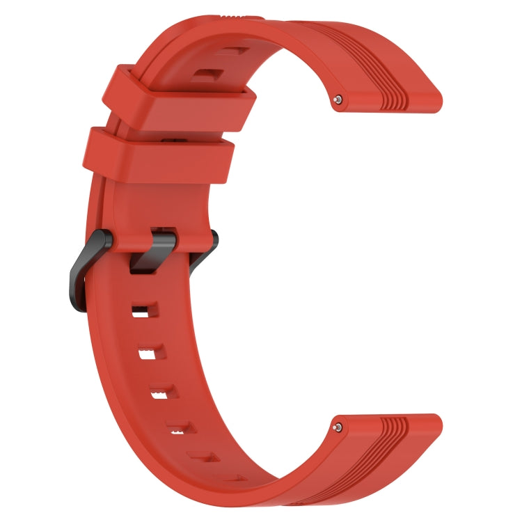 For Huawei Watch 2 20mm Concave Striped Slicone Watch Band(Red) - free shipping - PMC TechLife - Order now!