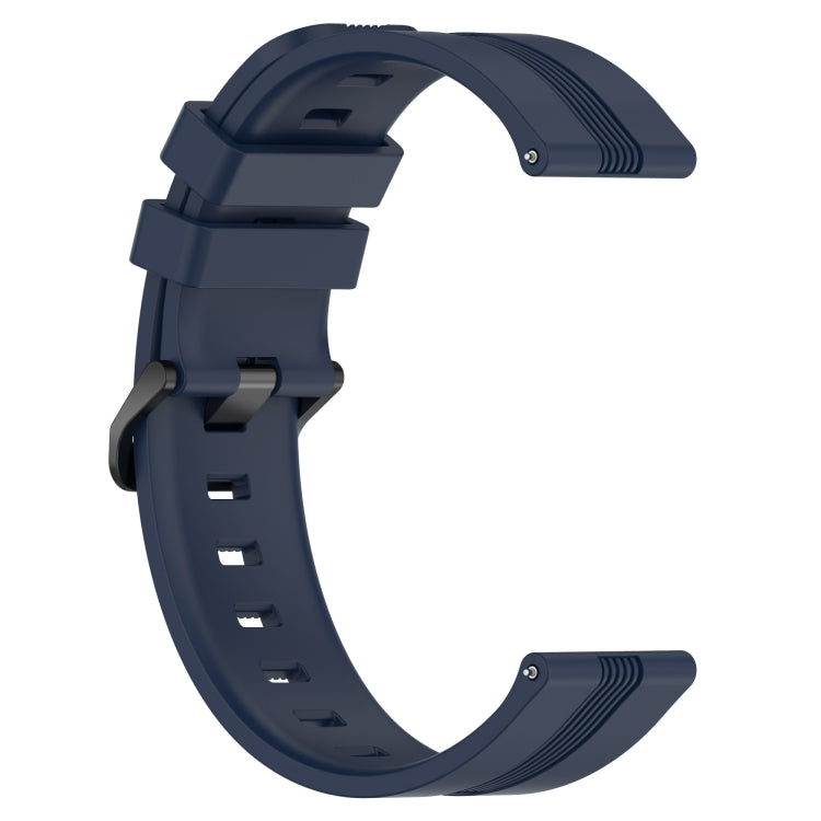 Compatible with Garmin Compatible witherunner Sq2 20mm Concave Striped Slicone Watch Band(Navy Blue) - free shipping - PMC TechLife - Order now!