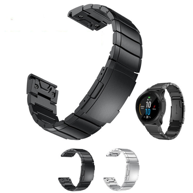 Compatible with Garmin Enduro 26mm Tortoise Shell Stainless Steel Watch Band(Sliver) - free shipping - PMC TechLife - Order now!