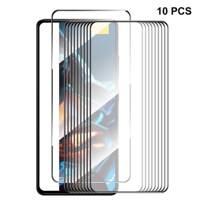 For Xiaomi Poco X5 Pro 10pcs ENKAY Hat-Prince Full Glue 0.26mm 9H 2.5D Tempered Glass Full Film -  by ENKAY | Online Shopping South Africa | PMC Jewellery