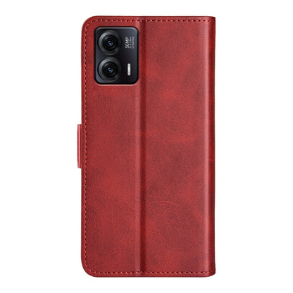 For Motorola Moto G73 Dual-side Magnetic Buckle Horizontal Flip Leather Phone Case(Red) - Motorola Cases by PMC Jewellery | Online Shopping South Africa | PMC Jewellery