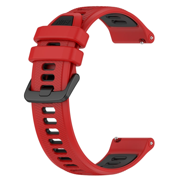 For Garmin Vivoactive3 20mm Sports Two-Color Silicone Watch Band(Red+Black) - Smart Wear by PMC Jewellery | Online Shopping South Africa | PMC Jewellery