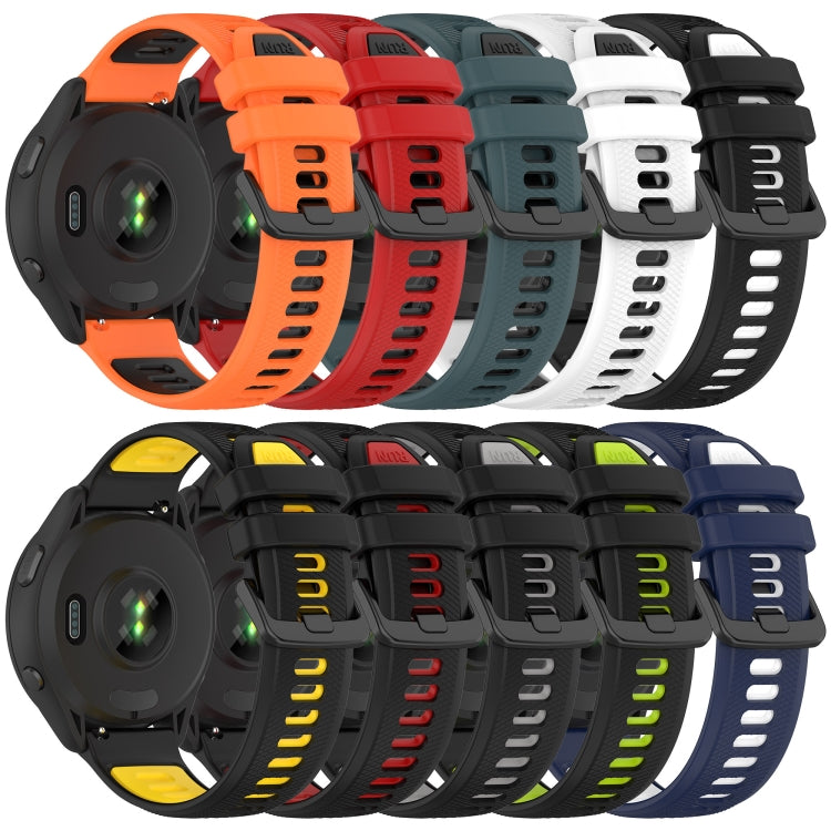 For Amazfit Bip3 20mm Sports Two-Color Silicone Watch Band(Black+Green) - Smart Wear by PMC Jewellery | Online Shopping South Africa | PMC Jewellery