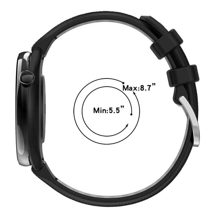 For Xiaomi MI Watch S1 Pro 22mm Sports Two-Color Steel Buckle Silicone Watch Band(Starlight+Black) - Smart Wear by PMC Jewellery | Online Shopping South Africa | PMC Jewellery