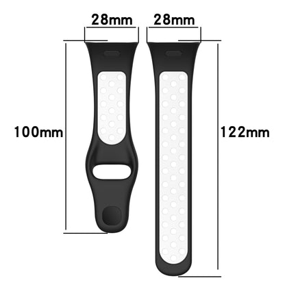 For Redmi Watch 3 Sports Two-Color Silicone Watch Band(Black+Grey) - Smart Wear by PMC Jewellery | Online Shopping South Africa | PMC Jewellery