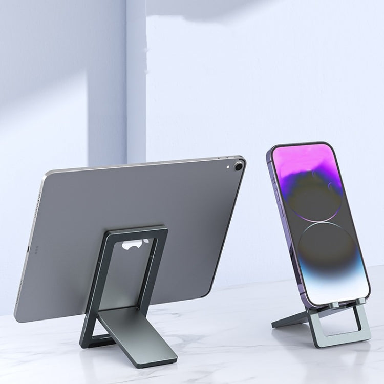 H18 Multifunctional Portable Phone Tablet Desktop Folding Stand(Gray) - Desktop Holder by PMC TechLife | Online Shopping South Africa | PMC TechLife