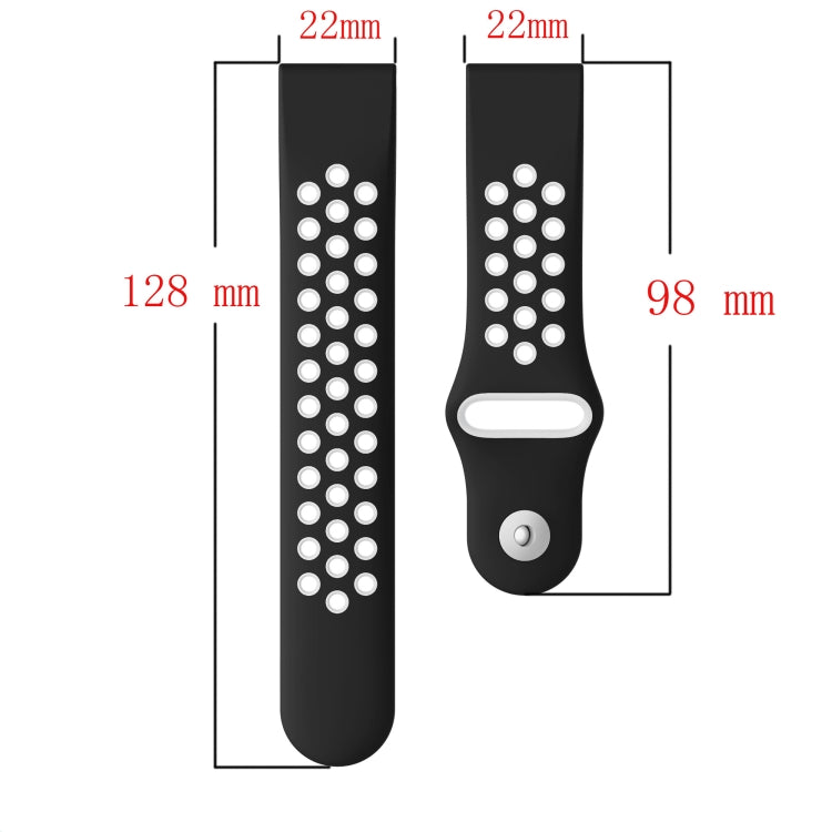 For Garmin MARQ Athlete Gen 2 22mm Sports Breathable Silicone Watch Band(Grey+Black) -  by PMC Jewellery | Online Shopping South Africa | PMC Jewellery