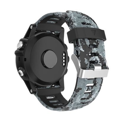 For Garmin D2 Delta PX 26mm Camouflage Printed Silicone Watch Band(Black+Digital  Camouflage) -  by PMC Jewellery | Online Shopping South Africa | PMC Jewellery