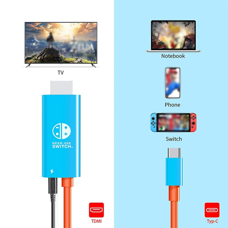 ENKAY ENK-CB136 6.6Ft. Type-C to HDMI Conversion Cable for Switch 4K HD Projection TV - Adapter by ENKAY | Online Shopping South Africa | PMC TechLife