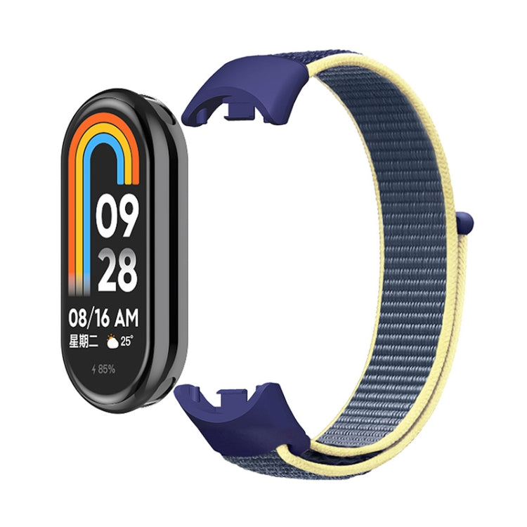 For Xiaomi Mi Band 8 ENKAY Hat-Prince 2 in 1 Set Full Coverage Screen Protector + Nylon Velcro Loop Watch Band(Cyan+Yellow) -  by ENKAY | Online Shopping South Africa | PMC Jewellery