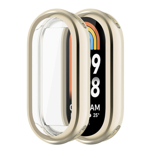 For Xiaomi Mi Band 8 ENKAY Hat-Prince Full Coverage Electroplated Soft TPU Watch Case with Screen Protection(Gold) - Watch Cases by ENKAY | Online Shopping South Africa | PMC Jewellery