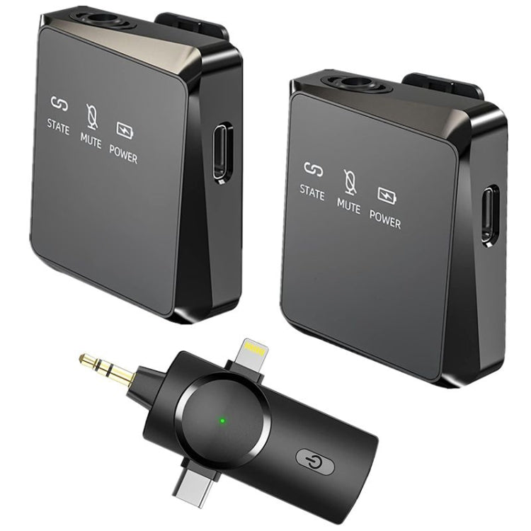 One by Two 3 in 1 Mini Wireless Lavalier Microphone for iPhone / iPad / Android / PC Camera - free shipping - PMC TechLife - Order now!