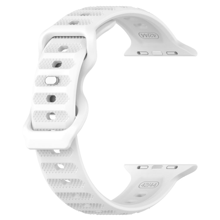 For Apple Watch SE 2022 40mm Reverse Buckle Dot Texture Silicone Watch Band(White) - Watch Bands by PMC TechLife | Online Shopping South Africa | PMC TechLife