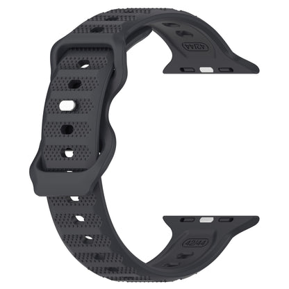 For Apple Watch SE 40mm Reverse Buckle Dot Texture Silicone Watch Band(Dark Gray) - Watch Bands by PMC Jewellery | Online Shopping South Africa | PMC Jewellery