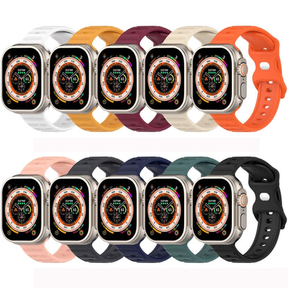 For Apple Watch 42mm Reverse Buckle Dot Texture Silicone Watch Band(Pink) - Watch Bands by PMC Jewellery | Online Shopping South Africa | PMC Jewellery