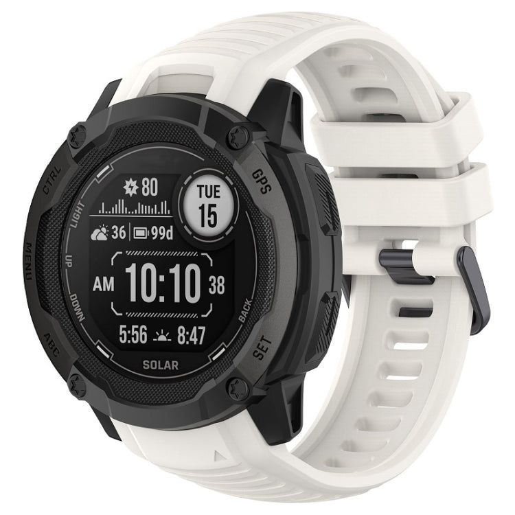 For Garmin Instinct 2X Sports Silicone Replacement Watch Band(White) - Watch Bands by PMC TechLife | Online Shopping South Africa | PMC TechLife